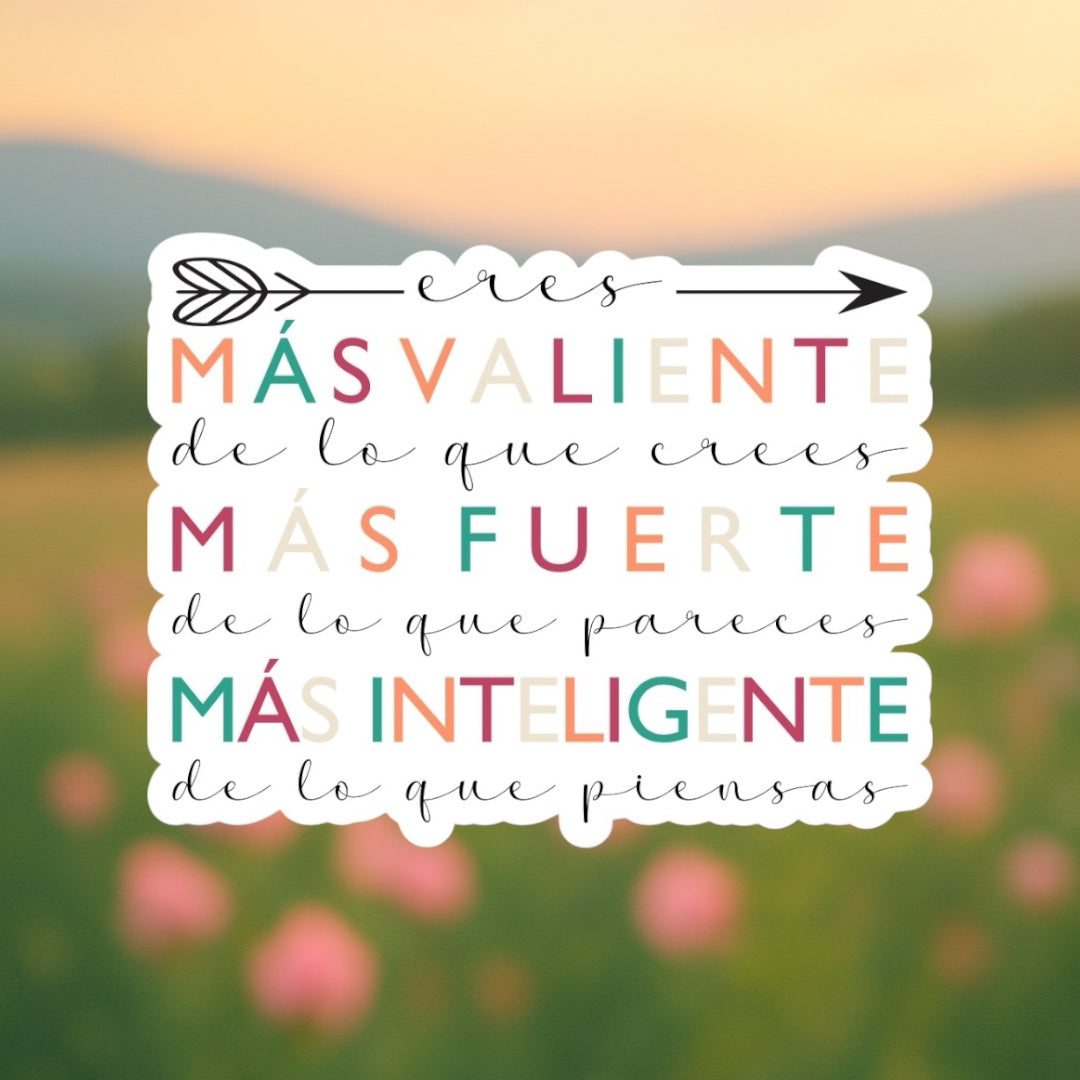 Sticker – Más fuerte, más valiente, más inteligente