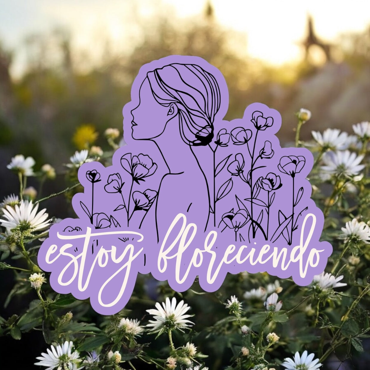 Sticker “Estoy floreciendo” – Autoamor en cada etapa