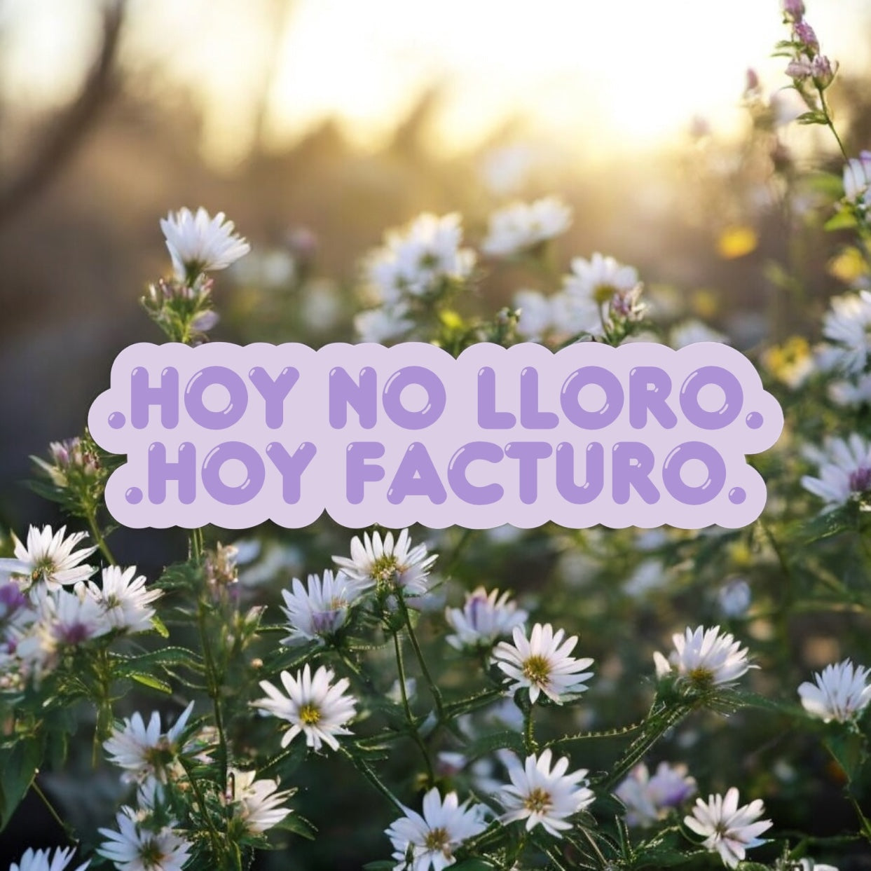Sticker “Hoy no lloro, hoy facturo” – Energía de jefa activada