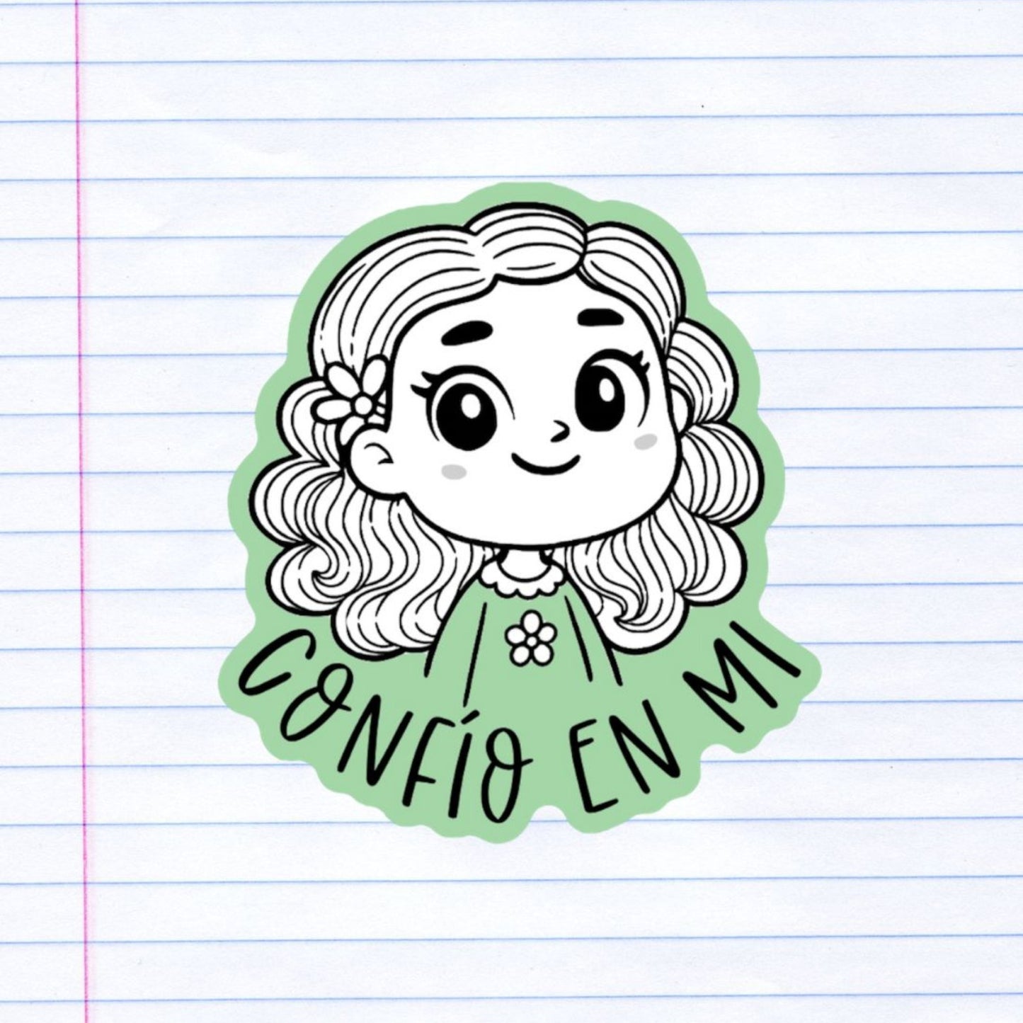 Sticker - B&W Girl - Confío en mí