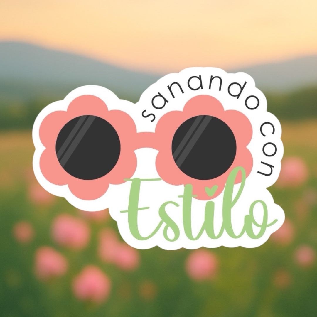 Sticker “Sanando con estilo” – Curarte nunca se vio tan bien