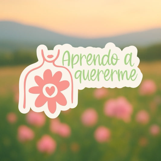 Sticker “Aprendo a quererme” – Amor propio en proceso