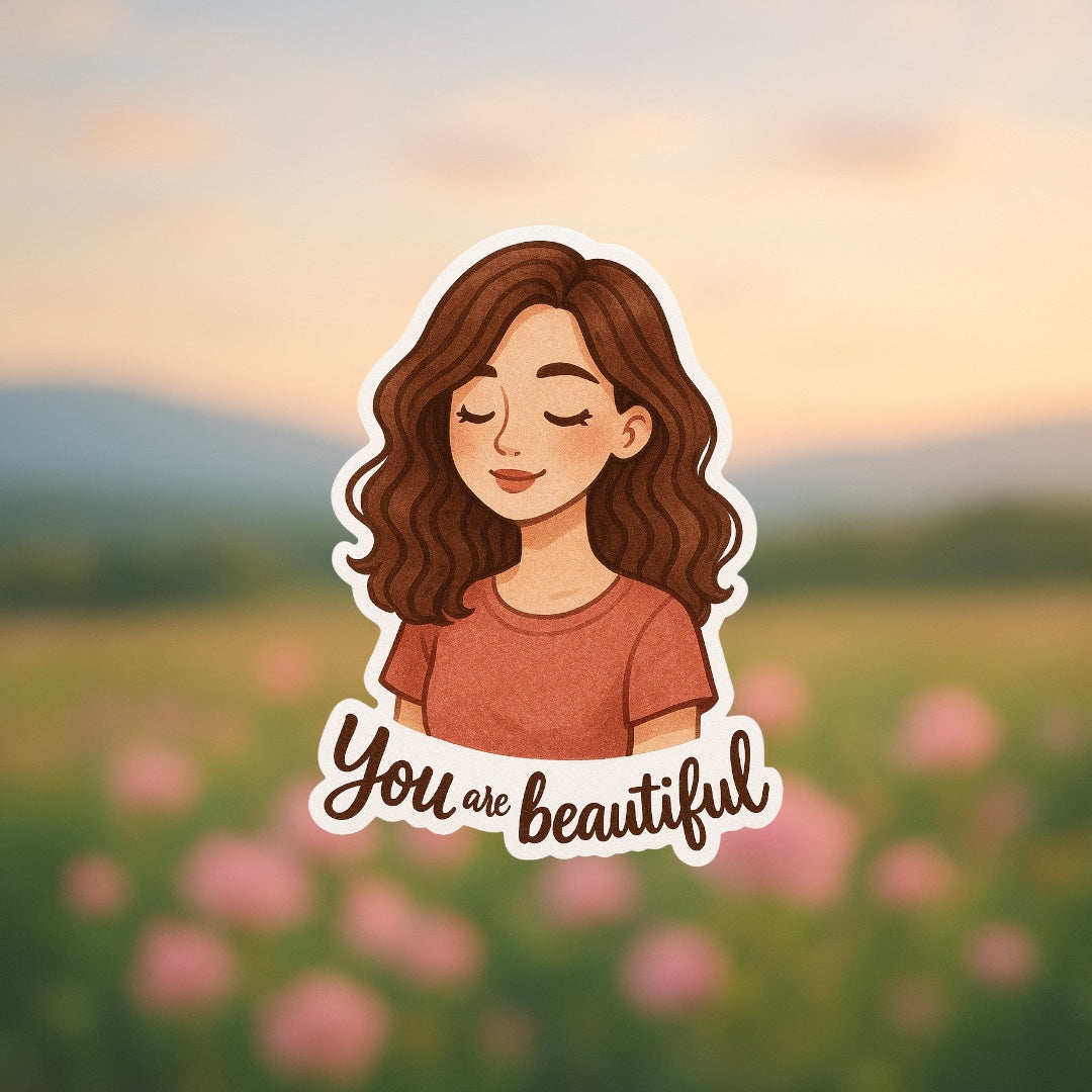 💖🌸 You Are Beautiful – Sticker Inspirador 🌸💖