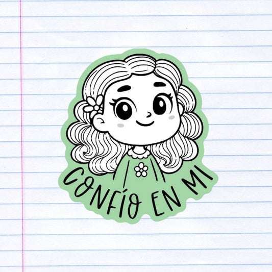 Sticker - B&W Girl - Confío en mí